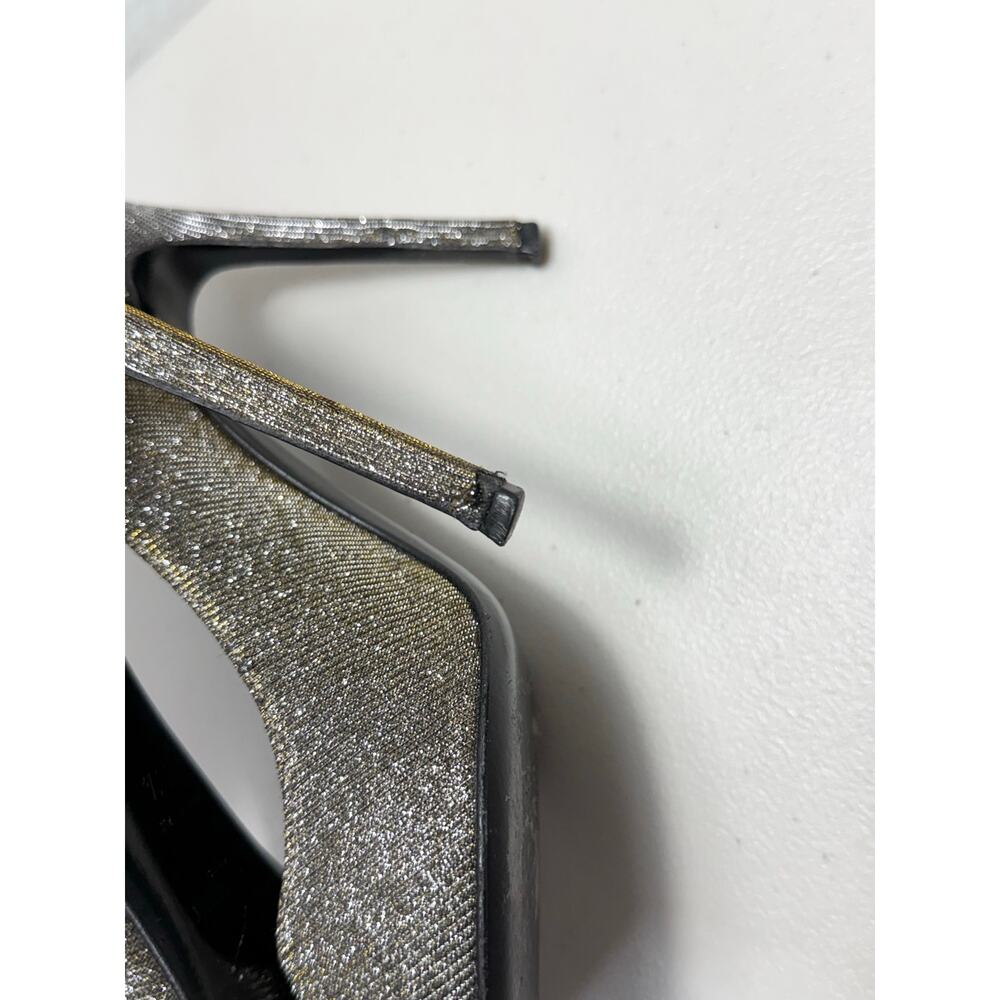 Saint Laurent Paris Metallic Gold Taupe Pointed Toe Stiletto Pumps 39.5 US 9.5 - Picture 12 of 13